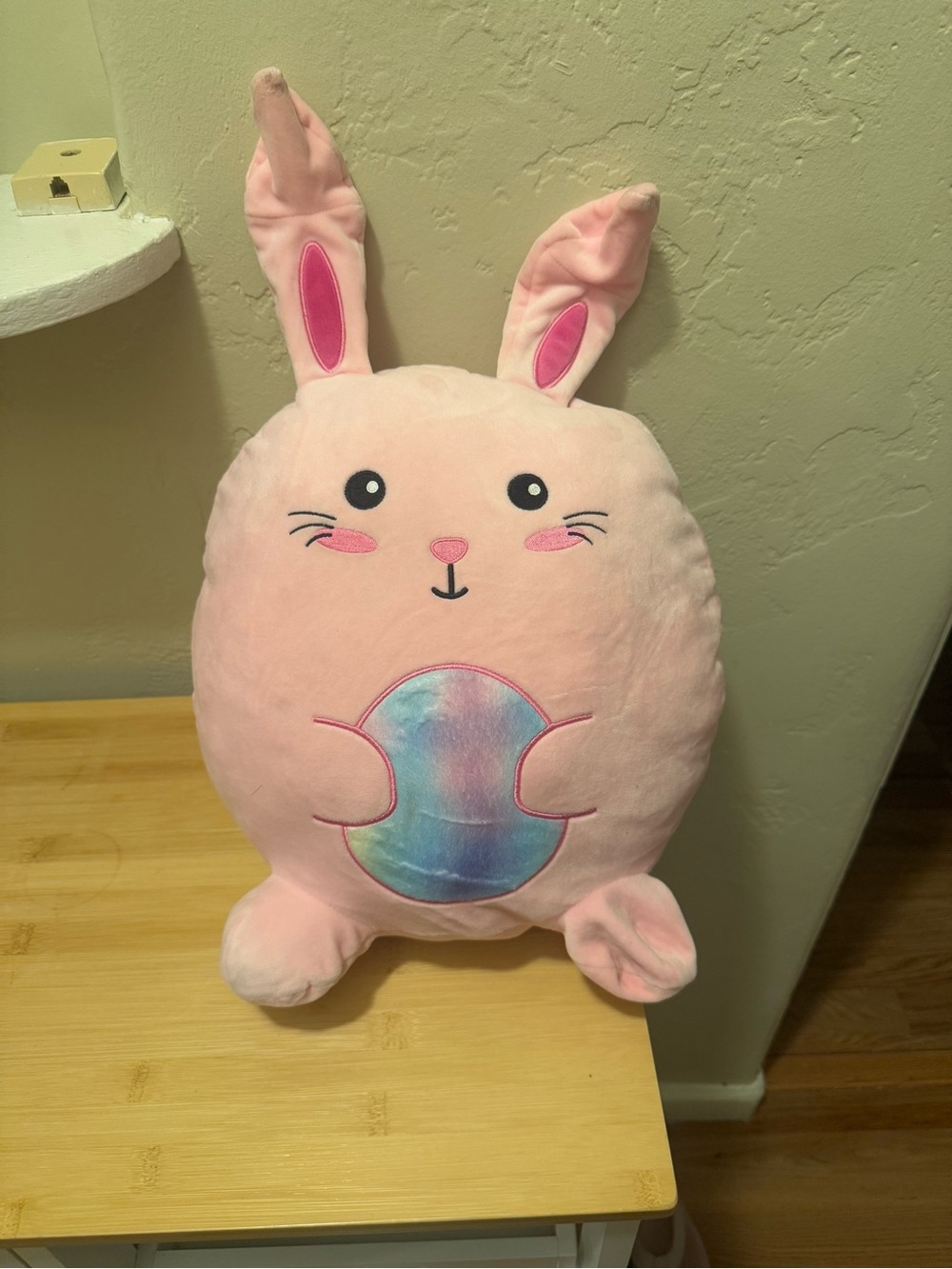 Squishy Pink Easter Bunny Soft Plush Pillow